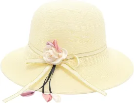 1920s French Bonnet Cap Bucket Fedora Round Bowler Sun Hat Foldable Vintage Women Floral DreStraw Cloche Hat