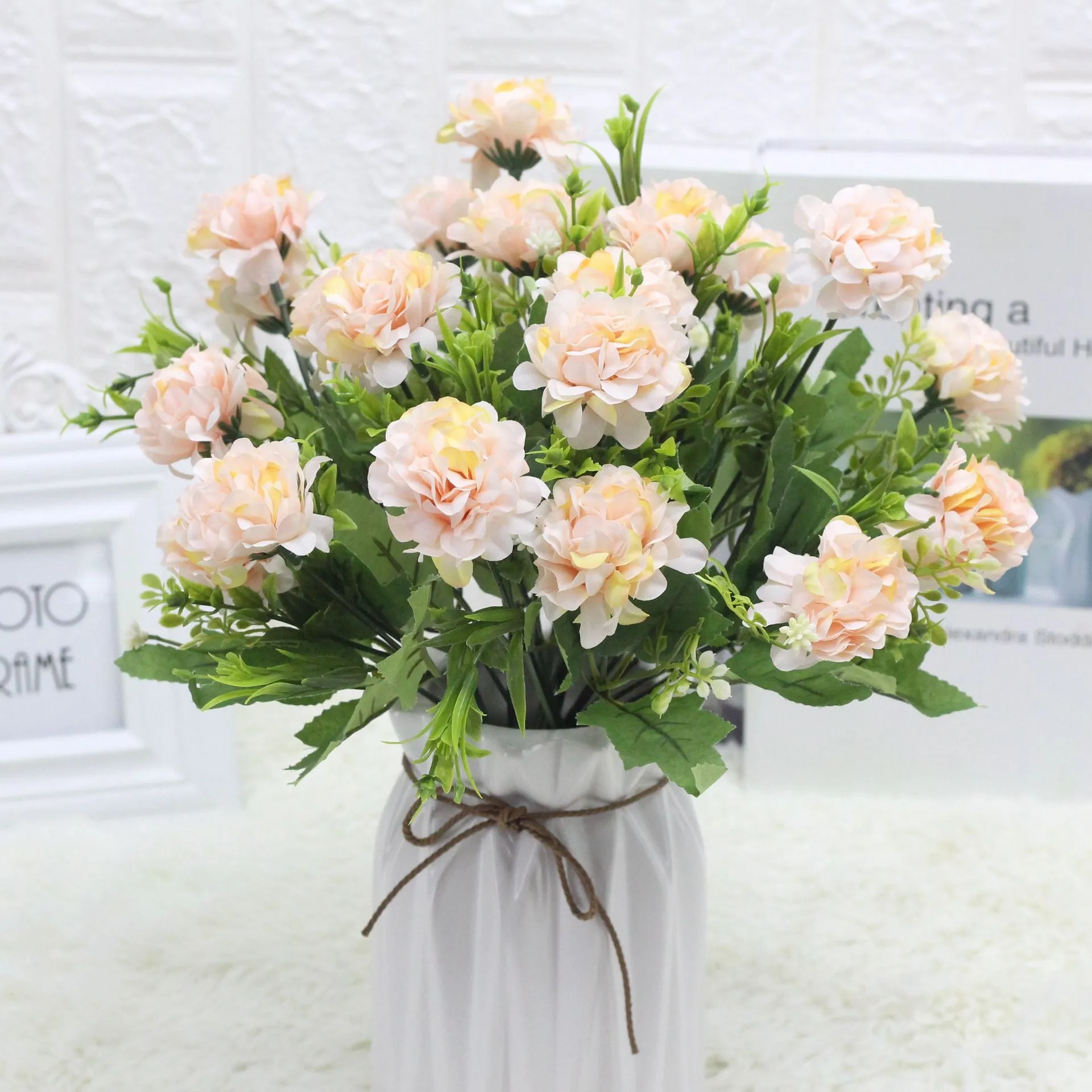 5PCS Emulational Flower  Silk Flower Premarital Bridal Bouquet Dried Flower  Fake Flower