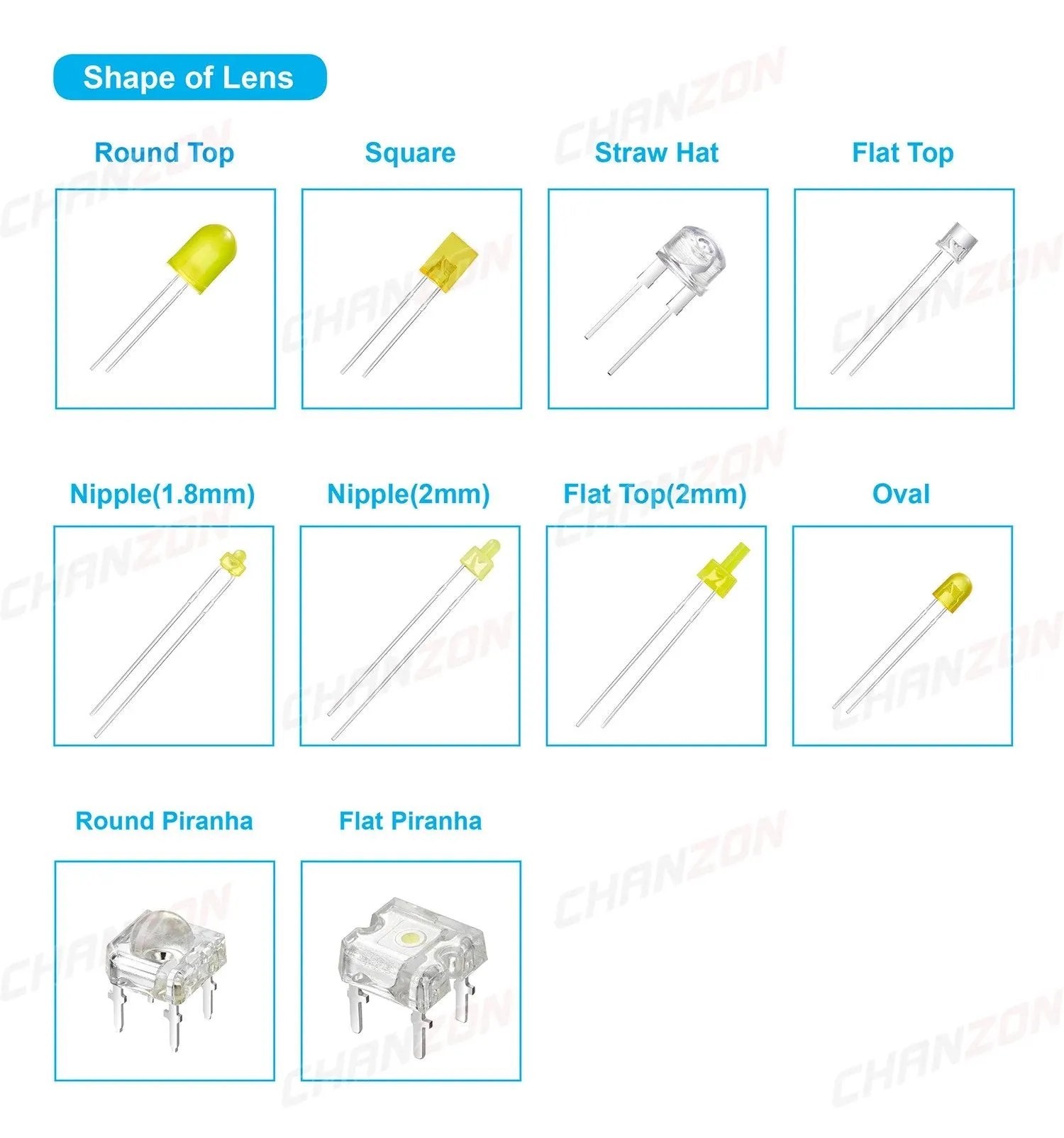 DIP LED 5mm Straw Hat