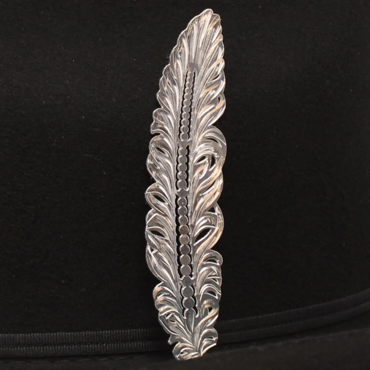 Gold and Silver Metal (Alpaca) Feather for Straw or Felt Cowboy Hat