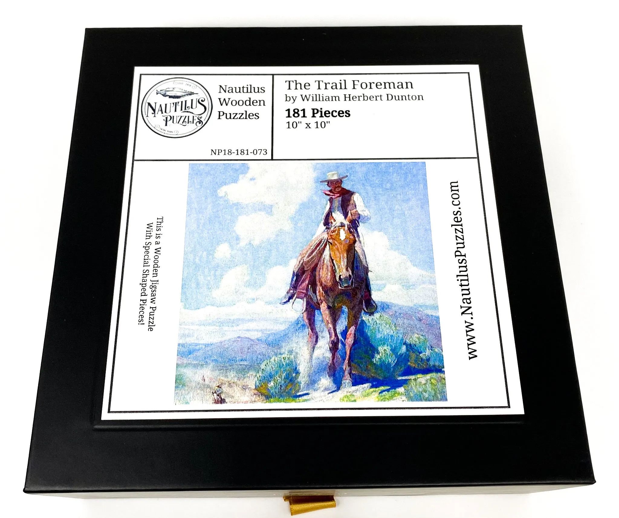 The Trail Foreman, Detail  (181 Pieces) by William Herbert Dunton, Wooden Jigsaw Puzzle